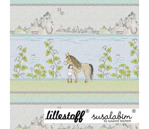 Bio Jersey Lillestoff - Panel Pferdemädchen